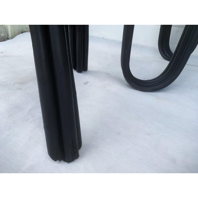 Rattan and Bamboo Table and Chairs Furniture Set, 1980s, Set of 4 For Sale - Image 9 of 18