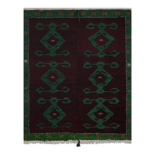 1970s Vintage Mohair Tulu Rug 4'1'' X 5'3'' For Sale