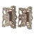 Pair of Antique Art Deco Nickel Plated Brass Spring Hinges For Sale