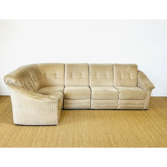 Mid-Century Modern Vintage Scandinavian Modular Corner Sofa, 1960, Set of 5 For Sale - Image 3 of 16