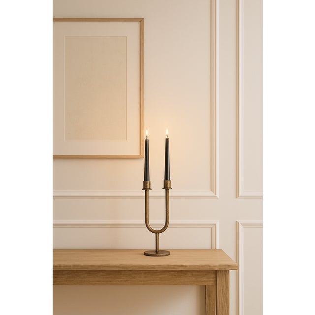 Not Yet Made - Made To Order Italian Hammered Brass Deneb Candleholder For Sale - Image 5 of 6