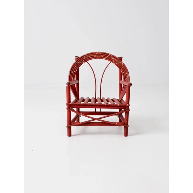 Rustic Antique Adirondack Children's Chair For Sale - Image 3 of 8