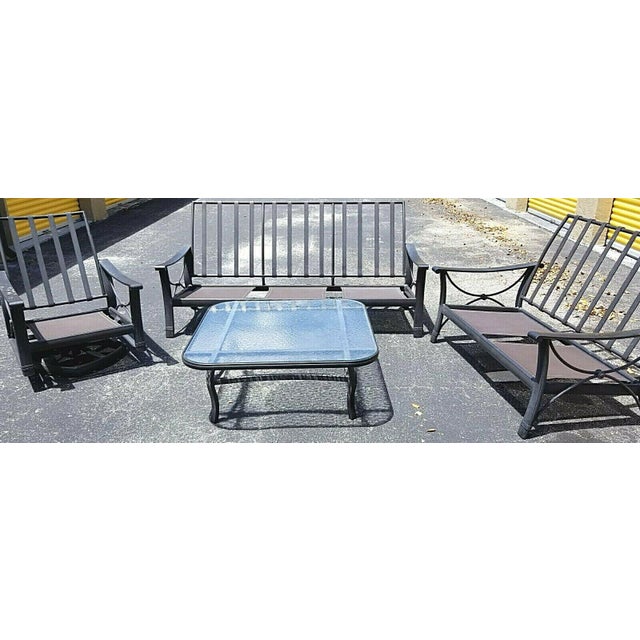 Cast Aluminum Outdoor Patio Furniture by Mallin Set of 4 Chairish