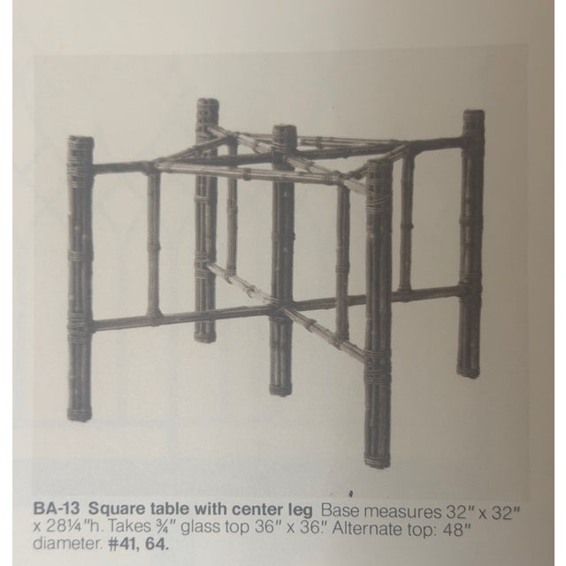 1970's McGuire Leather Wrapped Bamboo, Cane & Dining - Set of 5 For Sale - Image 10 of 18