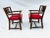 1980s Asian Style Red Vinyl Bamboo Chairs Set of 2 For Sale In New York - Image 6 of 7