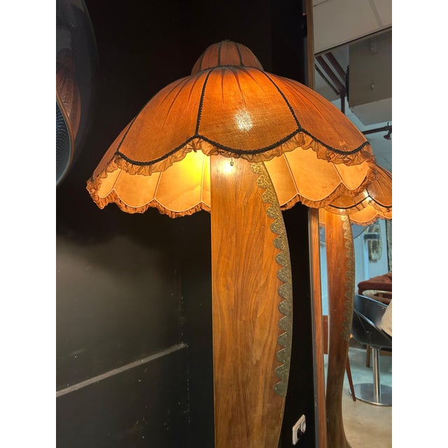 Wood Mid-Century Art-Deco Wooden Airplane Propeller Floor Lamp, 1940s For Sale - Image 7 of 8