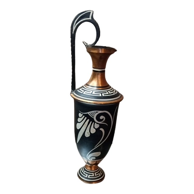 Gorgeous Hand-Made Greek Copper Pitcher or Ewer. For Sale