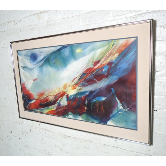 Late 20th Century Vintage Modern Style Painting For Sale - Image 5 of 10