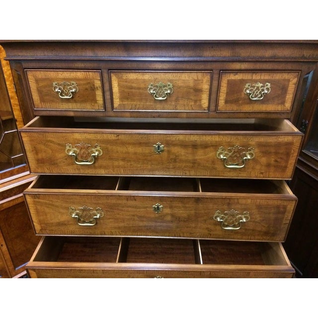 Vintage Henredon Chest on Chest, Banded Tall Chest For Sale - Image 13 of 16