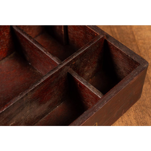 1900 - 1909 Circa 1900 Mahogany National Cash Register Supplies Box With Supplies For Sale - Image 5 of 8