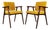Armchairs in Rosewood and Yellow Velvet by Franco Albini for Poggi, Set of 2 For Sale