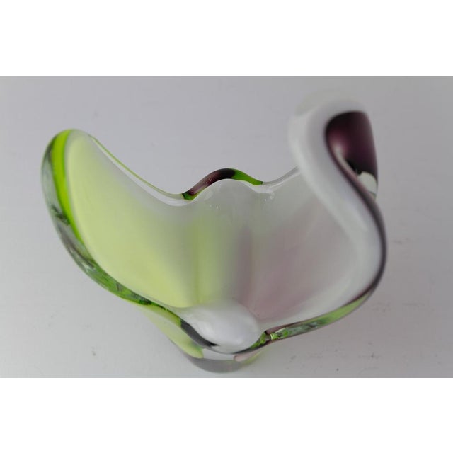 Mid-Century Coquille Glass Vase by Paul Kedelv for Flygsfors, Sweden, 1950s For Sale - Image 16 of 18