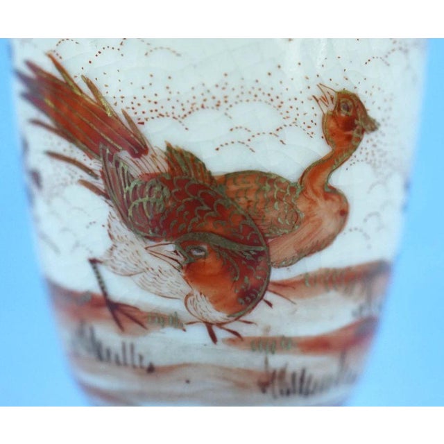 19th Century Meiji Bajazhai Porcelain Glasses by Miyaso Itto for Kutani Manufacture, Japan, Set of 2 For Sale - Image 11 of 18