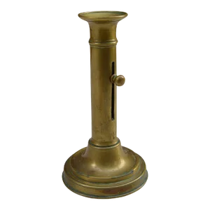Mid 20th Century Moroccan Handmade Brass Candlestick With Raiser