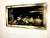 Chinoiserie 1960s Large Black Glass Chinoiserie Wall Art With Gold Herons For Sale - Image 3 of 7