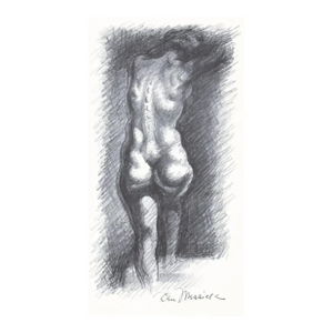 1930s Ben Messick Female Nude Lithograph