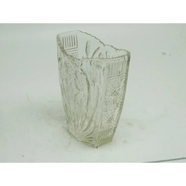 Glass Art Deco Vase from Hortensja Glassworks, Poland, 1950s For Sale - Image 7 of 9