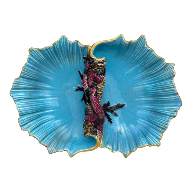 19th Century Victorian Shell Server With Coral & Seaweed Handle George Jones For Sale