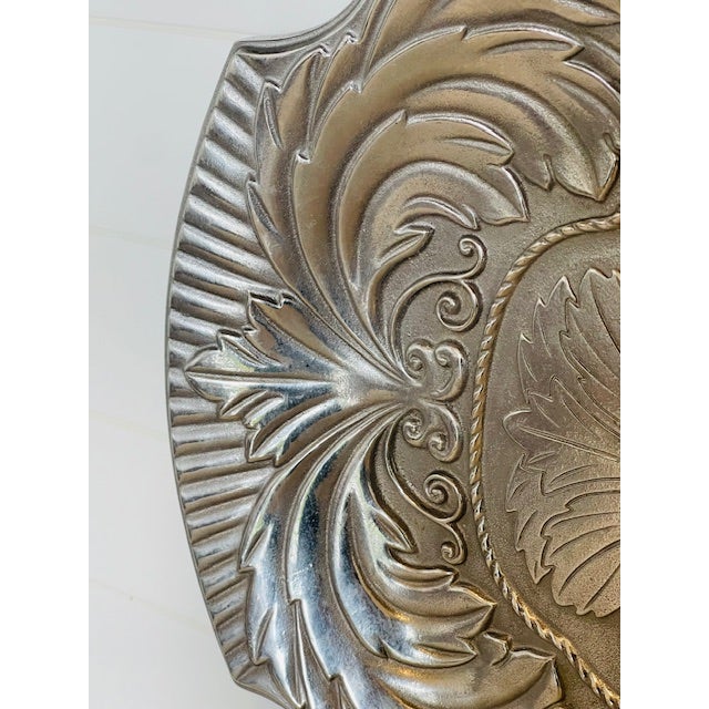 American Late 20th Century Large Pewter Tray, Vintage For Sale - Image 3 of 15