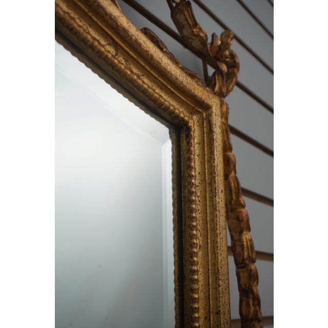 Italian Large Vintage Louis XV Style Wall Mirror W. Gold Frame For Sale - Image 11 of 12