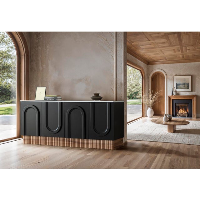 Cara Black and Gold Sideboard For Sale - Image 15 of 15