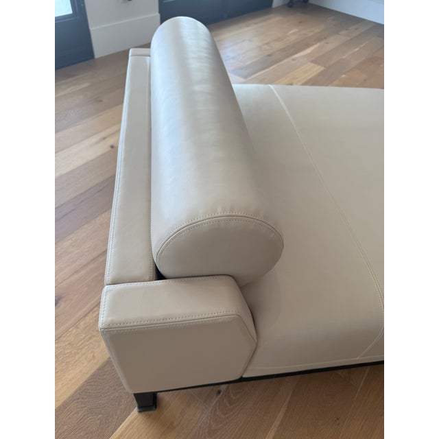 Contemporary Leather Christian Liaigre Chaise Lounge For Sale - Image 3 of 13