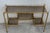 Mid-Century Modern Italian Faux Bamboo Gilt Metal Console With Smoked Glass For Sale - Image 4 of 13