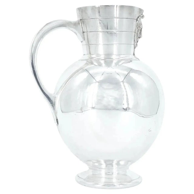 English Late 19th Century Silver Plate Tableware Serving Water Pitcher For Sale - Image 13 of 13