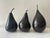 Black 1980's Bronze Trio of Large Abstract Pear Sculptures For Sale - Image 8 of 11