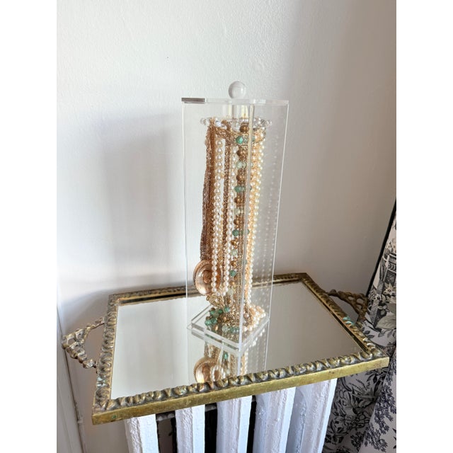 Postmodern Acrylic Jewelry Caddy Necklace Holder For Sale - Image 17 of 17