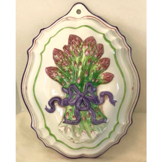 Vintage Ceramic Mold With Asparagus Design For Sale - Image 10 of 10