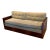 1940s Art Deco Upholstered Mahogany Sofa Day Bed with Celadon Velvet Fabric For Sale
