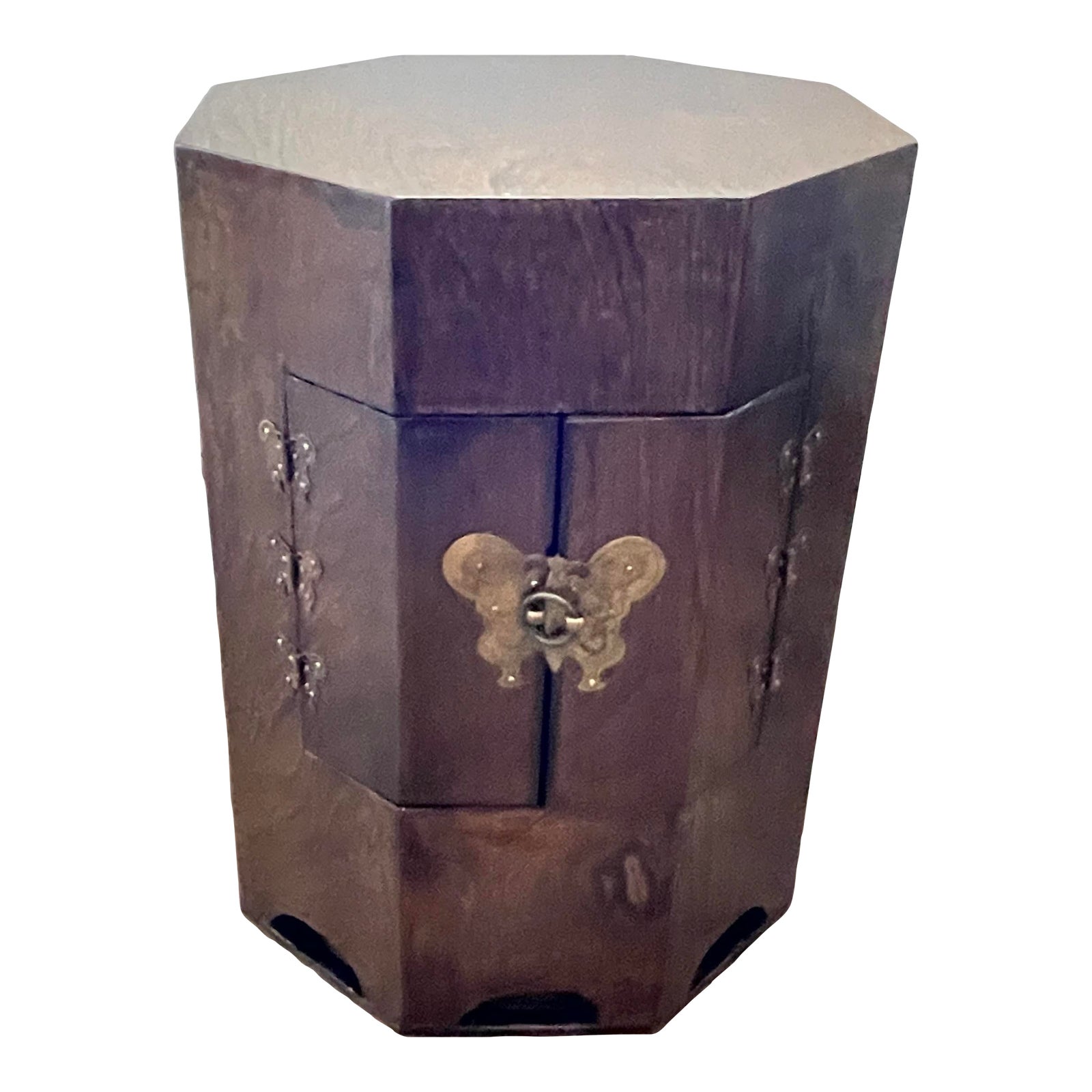 Vintage Octagon Korean Hat Box Table Chairish