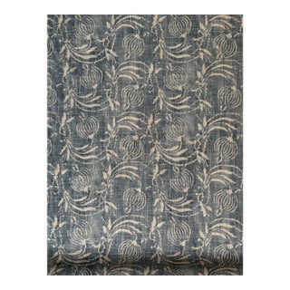 G P & J Baker Pomegranate Denim Fabric Linen Blend 2 Yards For Sale