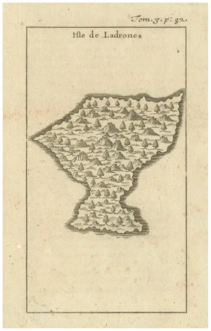 Map of the Mariana Islands by F. Bernard