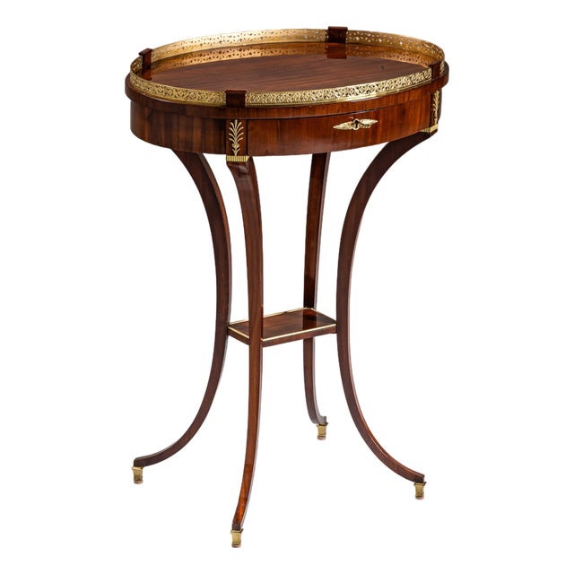 Oval Empire Side Table, 1800s For Sale