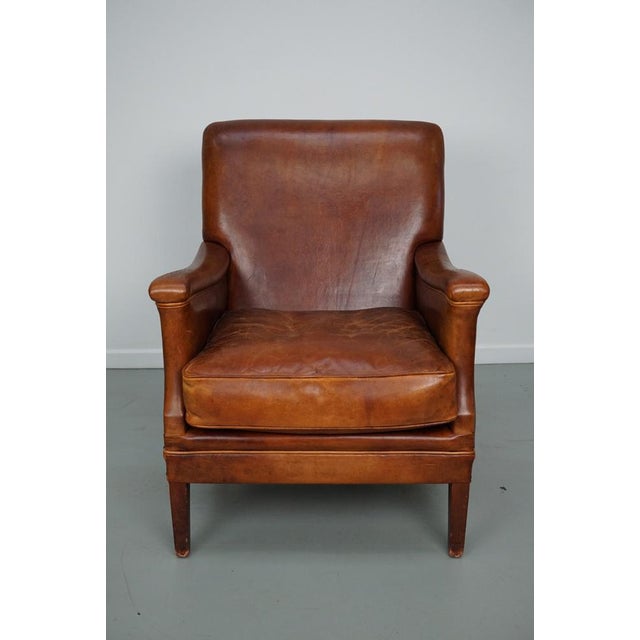 Vintage Dutch Cognac Leather Club Chair, 1970s For Sale - Image 15 of 15