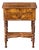 Midcentury English Walnut Side Table with Drawers and Turned Legs For Sale