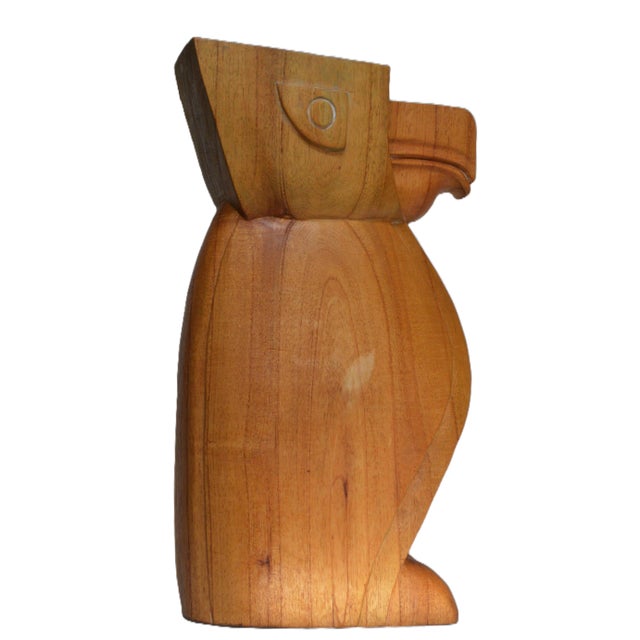1970s Doug LaFortune Wood Carved Salish Thunderbird Totemic Sculpture For Sale - Image 4 of 9