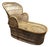 Vintage Rattan Peacock Chaise Lounge Chair For Sale