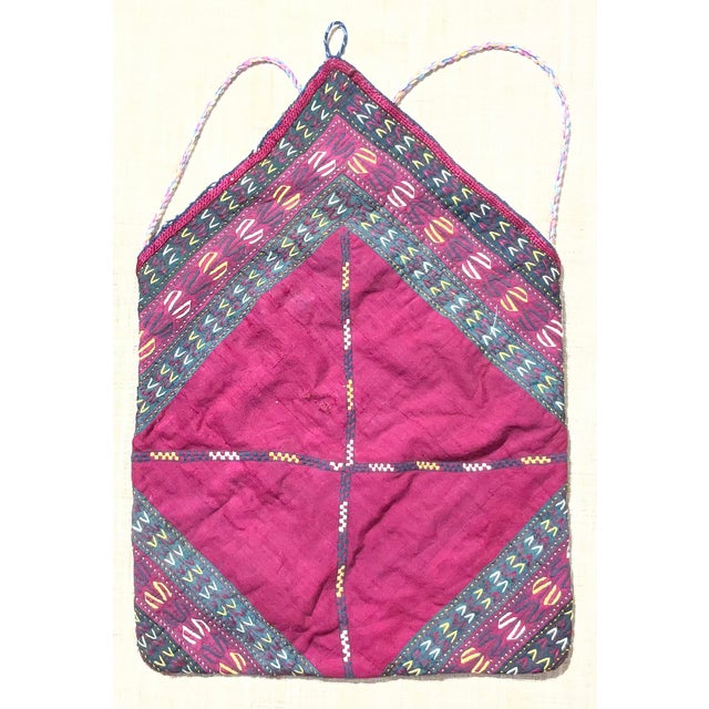 Tribal Antique Uzbek Lakai Tribal Bag – Hand-Embroidered Silk Suzani Side Bag For Sale - Image 3 of 15