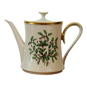 1990s Holiday by Lenox Coffee Pot, Discontinued
