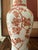 Vintage Chinoiserie Cherry Blossom Bird Table Lamp, Cinnamon and White Asian Floral Ceramic Lamp For Sale In Chicago - Image 6 of 11