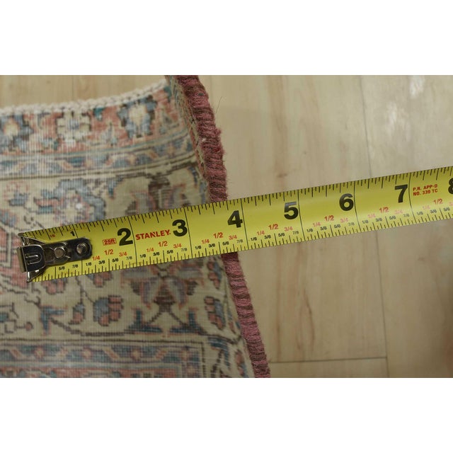 Tabriz Rug 8’2” X 10’10” Ivory Wool Vintage Distressed Hand-Knotted Carpet For Sale - Image 13 of 15