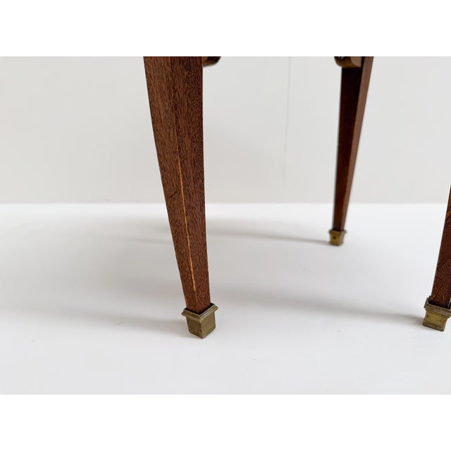 Antique Round Side Table with Brass Gallery, Early 20th Century For Sale - Image 4 of 7