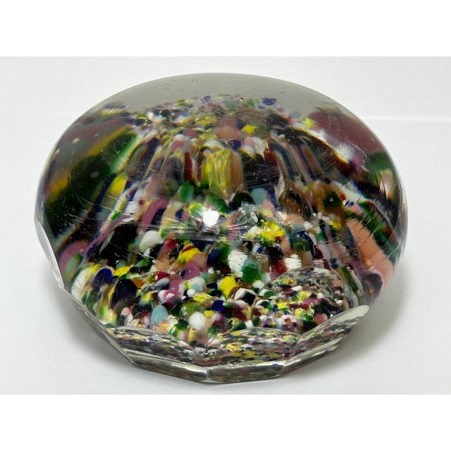 Antique 1850 Traditional Small French Glass Pebble Inclusions Paperweight For Sale - Image 12 of 12