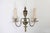 Metal Neoclassical Louis XVI Regency Style 2-Light Wall Lights in Silver, Italy, 1980s, Set of 3 For Sale - Image 7 of 8