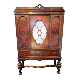 1920s Parfitt Furniture Company Glass Door Cabinet