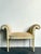 French Country Vintage Regency Hand Painted Bow Front Bench For Sale - Image 3 of 12
