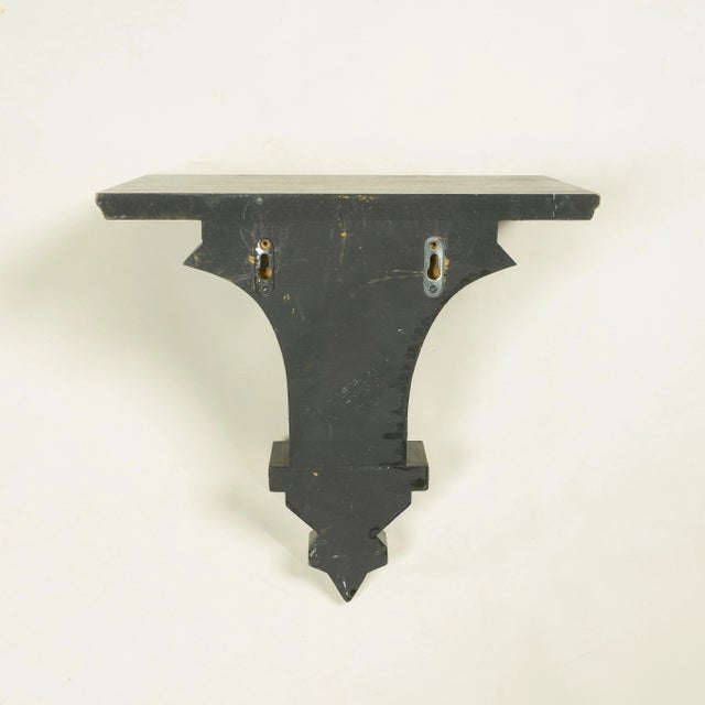 Pair of Chinoiserie Black and Gilt Brackets For Sale - Image 9 of 10